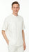 Men’s White Banded Collar 2 Piece Linen Walking Suit, Short Sleeve Shirt and Pants Set