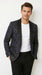 Men’s Navy Black Glitter Floral Tuxedo Dinner Jacket with Satin Lapel, Sequin Formal Blazer