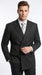 Men’s Black Double Breasted Bold Pinstripe Suit – Gangster Style Formal Dress Suit