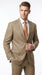 Men’s Champagne Gold Sharkskin Suit, Formal Wedding Church Business Dress Suit Set