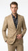 Men’s Khaki Stone 2 Button Business Suit, Regular Classic Fit Clearance Sale Dress Suit