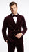 Men’s Rossi Man Zeus Dark Brown Velvet Double Breasted Tuxedo Suit, Formal Wedding Prom Dinner Suit Set