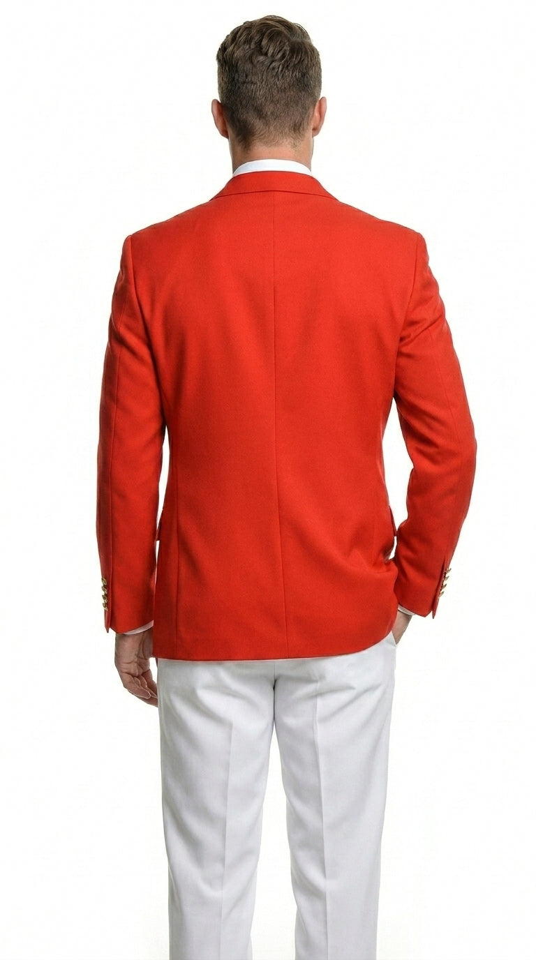 Men's Suit Blazer  Designer Fashion Dress Casual Blazer On Sale Blazer Red