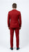 Men’s Modern Double Breasted Peak Lapel Suit – Red by EJ Samuel