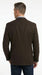 Men’s Brown 2 Button Dress Casual Blazer with Notch Lapel, Fashion Sport Coat