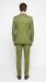 Men’s Blue and Gold Windowpane Plaid 3 Piece Wool Suit with Double Breasted Vest