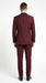 Men’s Burgundy Wine Tuxedo Suit with Black Peak Lapel, Jacket and Pants Formal Dinner Suit