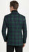 Men’s Green Tartan Plaid Dinner Jacket with Notch Lapel, Formal Sportcoat Blazer