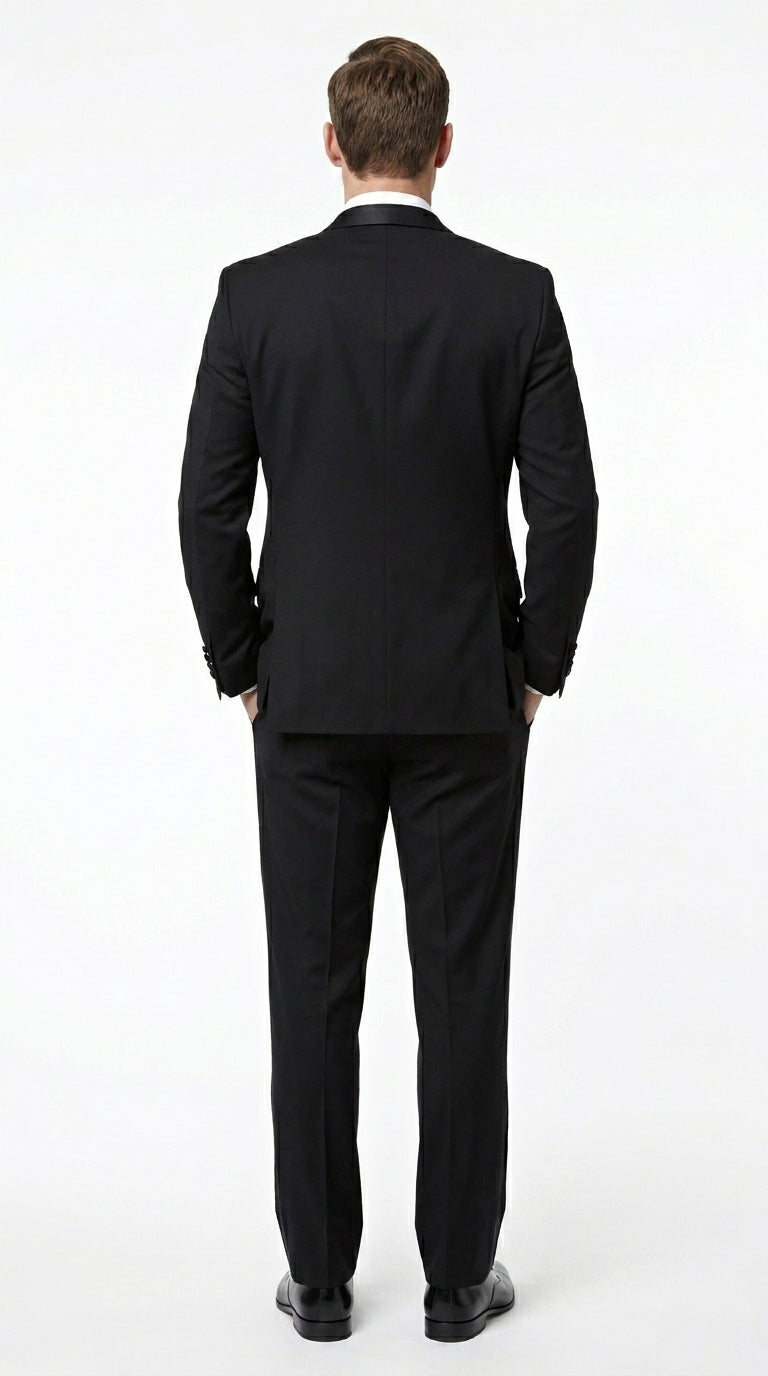 Groomsmen Package Deal Vest & Pants Slacks + Shirt & Tie Set (no Jacket) Black
