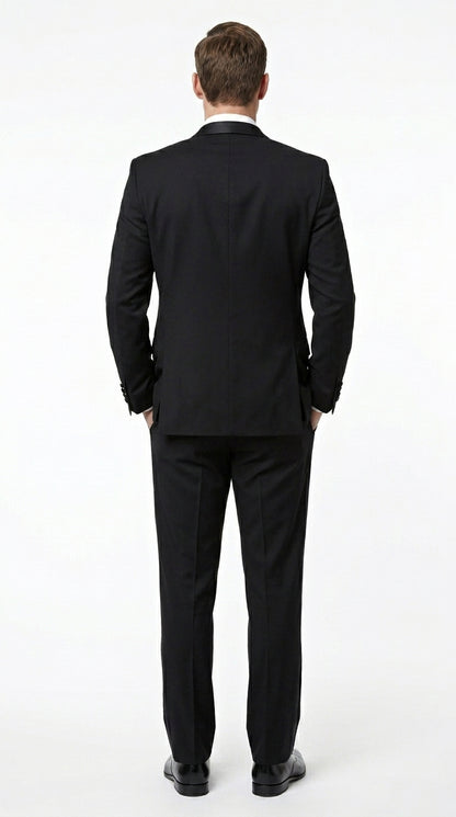 Groomsmen Package Deal Vest & Pants Slacks + Shirt & Tie Set (no Jacket) Black