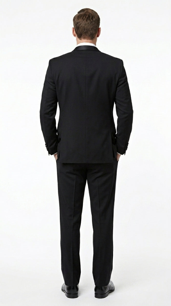 Groomsmen Package Deal Vest & Pants Slacks + Shirt & Tie Set (no Jacket) Black