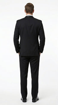 Groomsmen Package Deal Vest & Pants Slacks + Shirt & Tie Set (no Jacket) Black