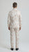 Men’s Gold and White Prom Suit with Floral Pattern Jacket, Matching Pants and Bow Tie