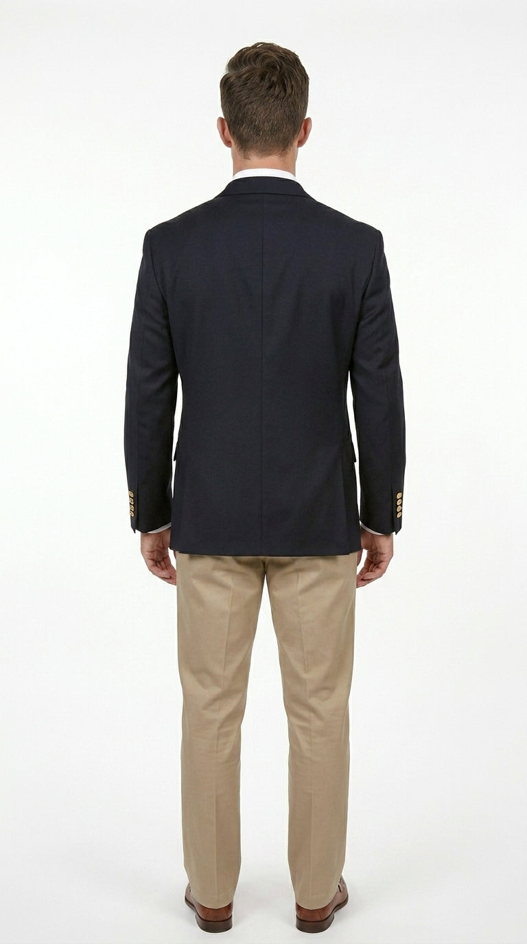 Men’s black Pure 2 Button Lewis Blazer, Classic Business Casual Wedding Sport Coat Jacket