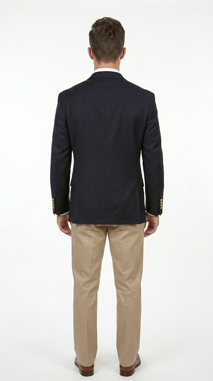 Men’s black Pure 2 Button Lewis Blazer, Classic Business Casual Wedding Sport Coat Jacket