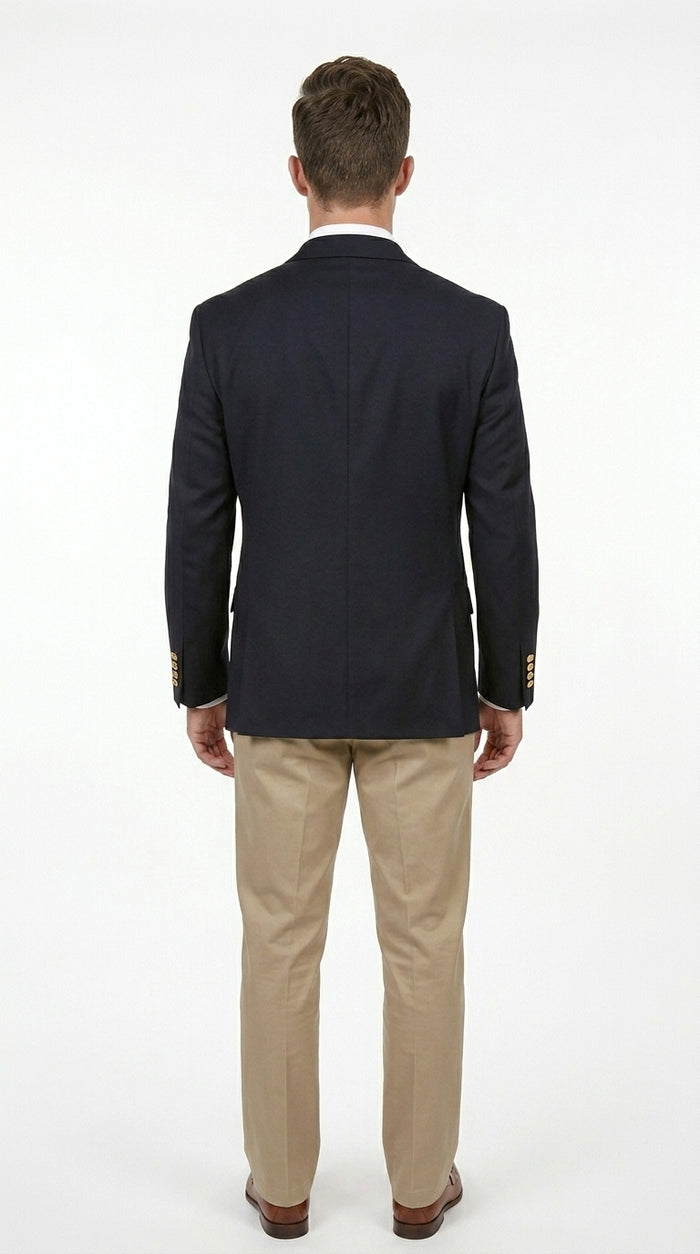 Men’s black Pure 2 Button Lewis Blazer, Classic Business Casual Wedding Sport Coat Jacket