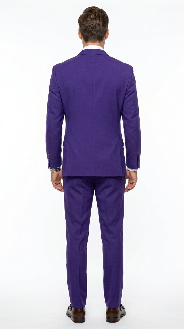 Men’s Purple Easter Suit,  Lightweight 2 Piece Suit for Weddings, Church, Prom & Summer Events Modern Fit