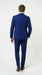 Men’s Bright Sapphire Blue 1 Button Shawl Lapel Vested Tuxedo, Formal Wedding Prom Dinner Suit Set