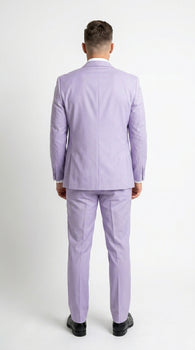 Men’s Lilac 2 Button Suit, Light Purple Formal Wedding Prom Dress Suit