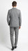 Men’s Charcoal Grey Windowpane Plaid 3 Piece Suit, 2 Button Vested Formal Dress Suit