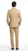 Men’s Bronze Camel Khaki Portly Suit, 2 Button Executive Fit Formal Dress Suit