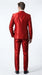 Men’s Red Shiny 3-Piece Suit – Satin Wedding, Prom, Party and Formal Suit with Vest