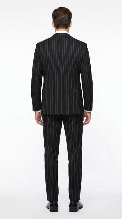 Men’s Black Scarface Inspired Suit with Classic Jacket and Pants, Formal Movie Style Dress Suit