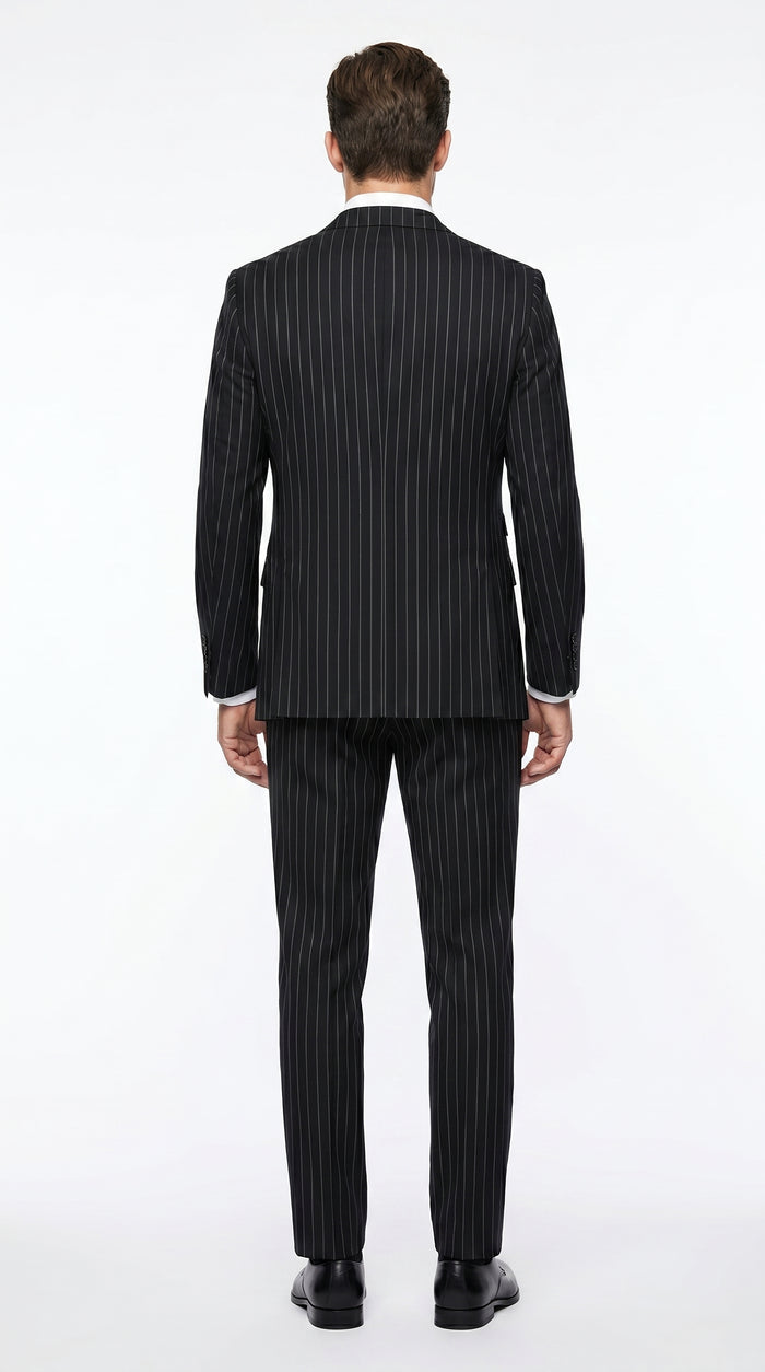 Men’s Black Scarface Inspired Suit with Classic Jacket and Pants, Formal Movie Style Dress Suit