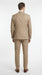 Men’s Camel Plaid Windowpane Vested Suit with 2 Button Jacket, Peak Lapel and Matching Pants