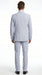 Men’s Light Blue Seersucker Suit with Jacket, Vest and Pants, High Quality Summer Dress Suit