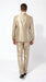 Men’s Champagne Tan Shiny Sharkskin 2 Button Suit, Formal Wedding Prom Dress Suit