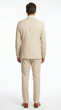Men’s Champagne Wedding Suit with Vest, Summer Formal Groom and Beach Wedding Suit
