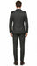 Men’s Grey Pinstripe Slim Fit Wool Suit with 2 Button Jacket and Peak Lapel