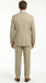 Men’s Khaki Light Tan Dress Suit with Jacket and Pants, Classic Fit Groomsmen Wedding Suit