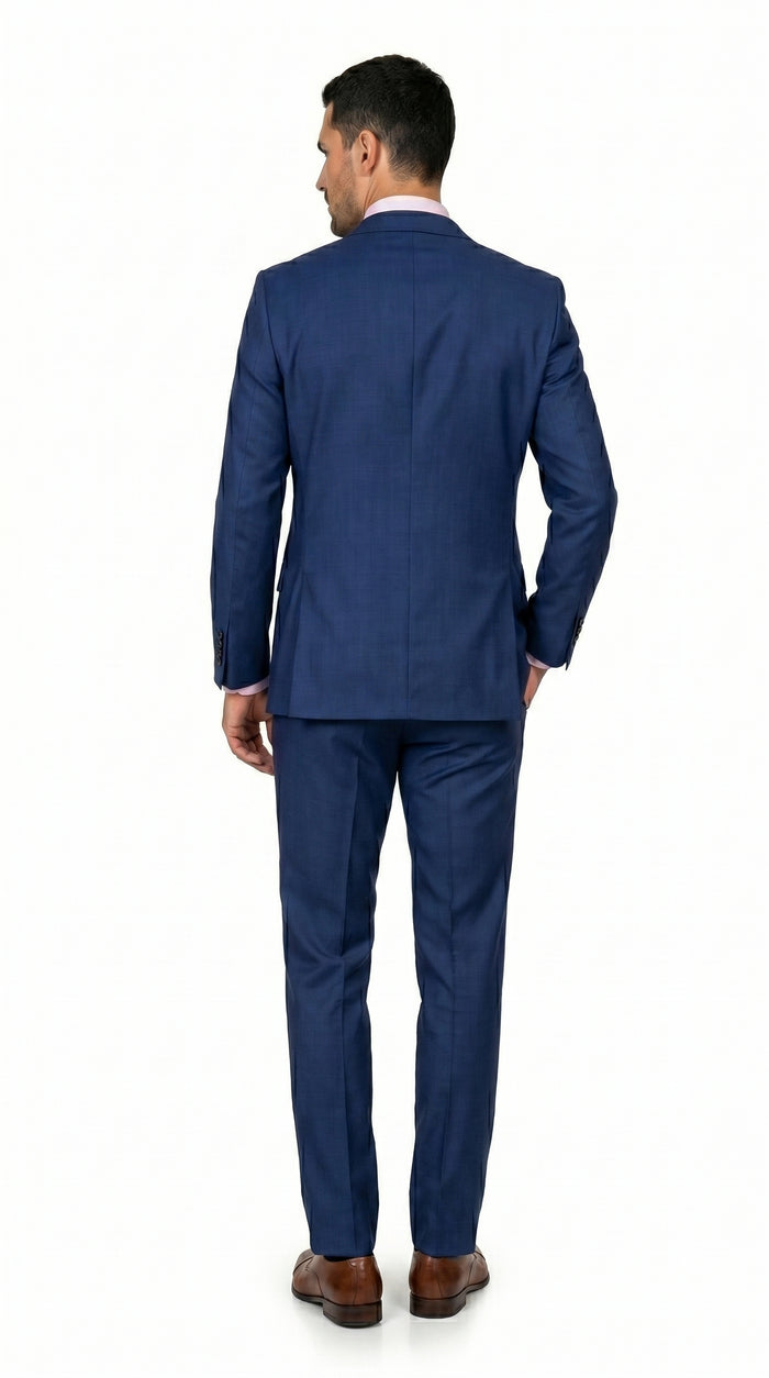 Men’s Ink Blue 2 Button Suit, Cobalt Midnight Blue Wedding and Business Dress Suit