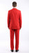 Men’s Red Bolzano 2 Button Suit with Pleated Pants, 100% Polyester Formal Dress Suit