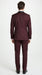 Men’s Maroon Slim Fit Tuxedo with Black Satin Lapel, Burgundy Wine Formal Prom Suit