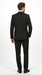 Men’s Black 2 Piece Slim Fit Business Suit with Wide Fish Cut Styling