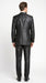 Men’s Vitali Black Sharkskin 2 Button Suit, Formal Wedding Business Dress Suit Set