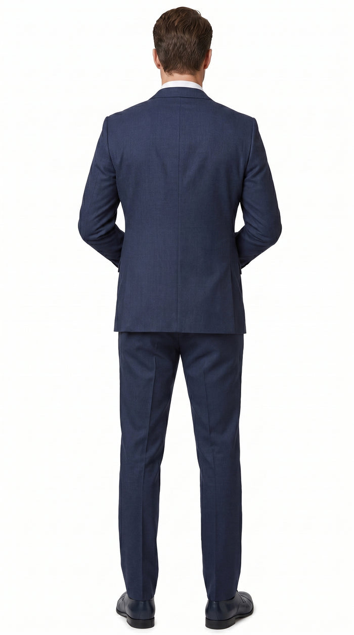 Tiglio Italian Suit - Real Wool Men’s Tiglio Novello Navy Blue Super 150’s Wool Suit, Italian Wool  Business Wedding Suit SetSuper 150's Novello Navy Blue ,Pure Wool Suit in Color Navy Blue Modern Fit