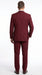 Men’s Burgundy Wine Maroon 3 Piece Vested Suit, Peak Lapel Formal Wedding Church Dress Suit Set