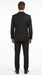 Men’s Black 2 Button Poplin Suit, Formal Wedding Business Church Dress Suit Set
