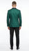Men’s Hunter Green Textured Pattern Modern Fit Suit with Black Shawl Lapel, Formal Wedding Prom Suit