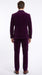 Men’s Rossi Man Zeus Purple Velvet Double Breasted Tuxedo Suit, Formal Wedding Prom Dinner Suit Set