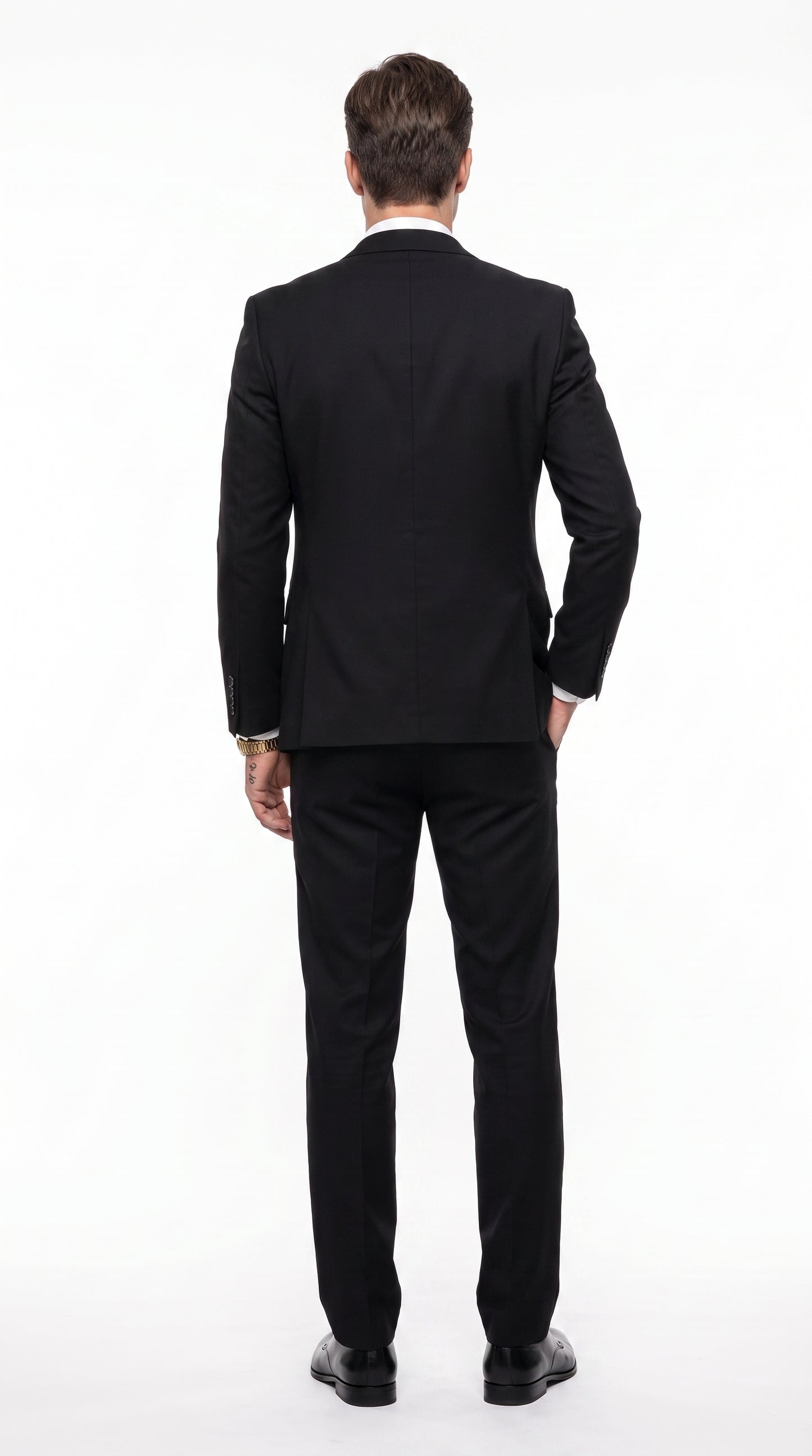 Men’s Blues Brothers Black Suit Costume Package with Shirt and Tie, Classic Formal Outfit
