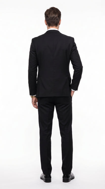 Men’s Blues Brothers Black Suit Costume Package with Shirt and Tie, Classic Formal Outfit
