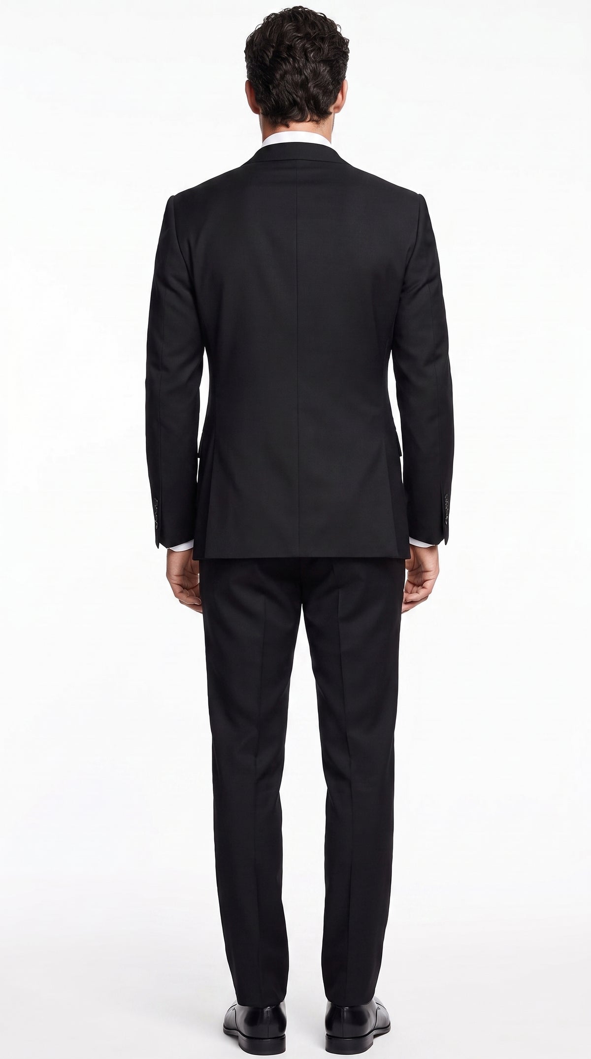 Men’s Black Peak Lapel Suit, Formal Wedding Business Dress Suit