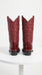 Men’s Burgundy Eel Skin Western Boots, Original Puntal Toe Cowboy Dress Boots