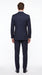 Men’s Dark Navy Pinstripe 2 Button Suit, Side Vent Back Formal Business Dress Suit