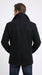 Men’s Black Big and Tall Wool Peacoat – Regular Fit Double-Breasted Winter Coat